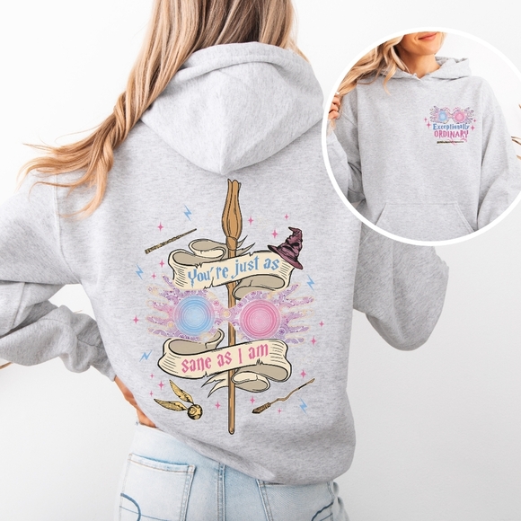 Harry Potter Exceptionally Ordinary Just As Sane As I Am Hoodie Sweatshirt - Picture 13 of 16